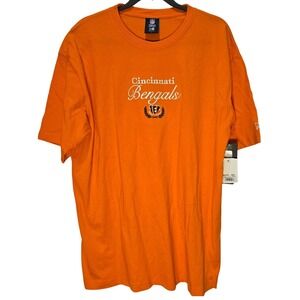 Cincinnati Bengals NFL Men's Size Large NEW Embroidered Orange Crest T‎ Shirt